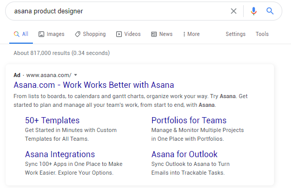 Asana产品设计师