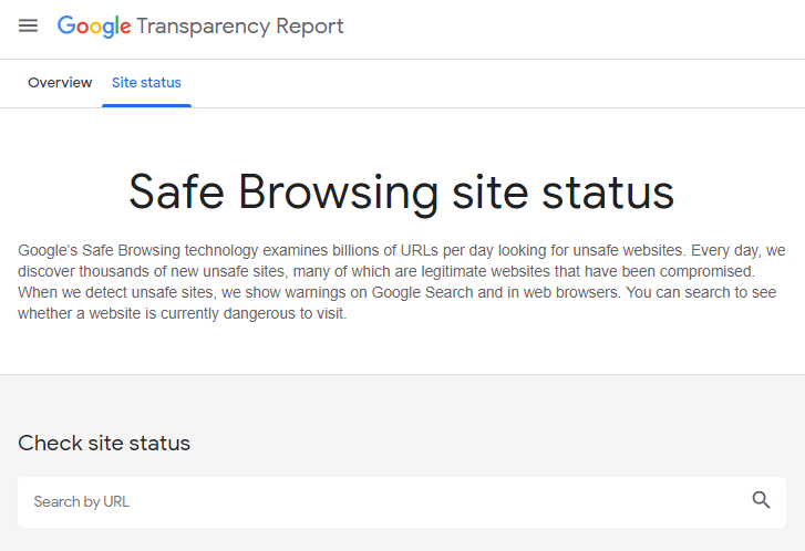 Google安全浏览透明度报告